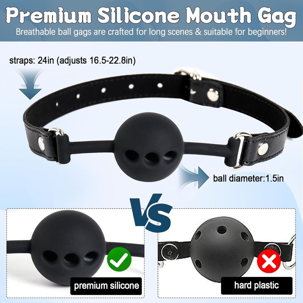 Male Handcuff Bondage Sex Toy Set Men Dildo Restraint Gears Mouth Gag Ass Spank Legcuffs 18+ Couple SM Slave Game Leash Set