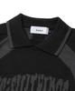 KNITTED Varsity Jacquard Collar Knit Black