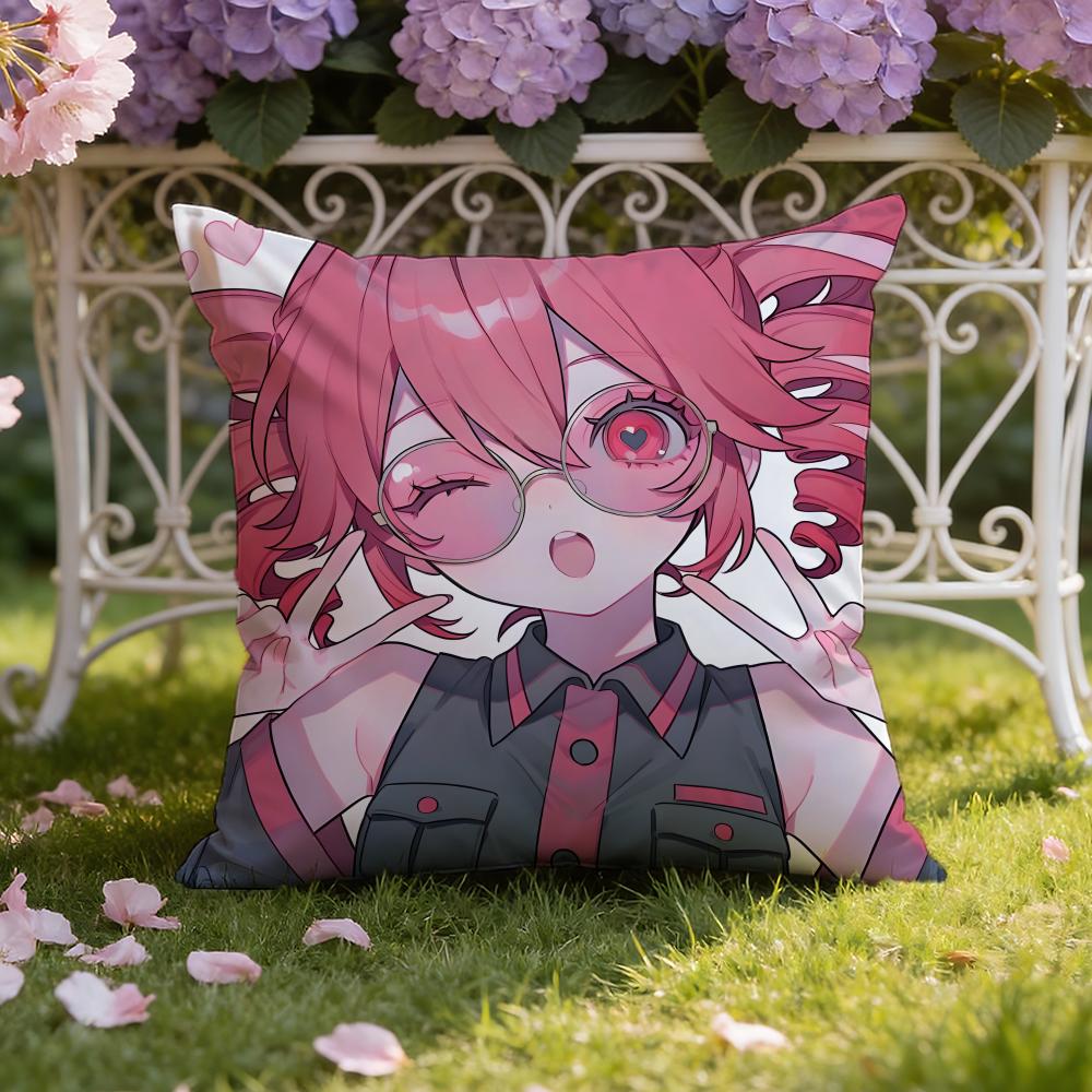 Anime K-Kasane T-Teto Cushion Cover Home & Car Dual-Scene Pillow Cover: Reversible for Premium Comfort