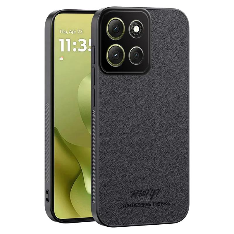 Matné kožené pouzdro pro Moto G86 Power G 86 G96 G85 G75 G64 G35 G34 Magnetické do auta Měkký rám Ochranný zadní kryt Silikonový kryt
