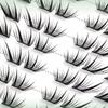 6/28 Rows Eye Manga False Eyelashes Large Capacity Tapered Thick Segmented Individual Cluster Lash Extensions Enlarge Eyes