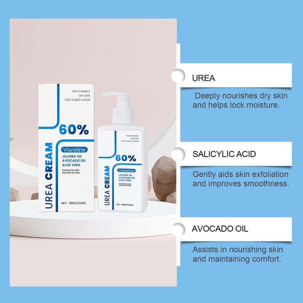 VIARELINE Urea Body Lotion: Gentle Hydration for Dry, Uncomfortable Skin - Daily Full Body Care