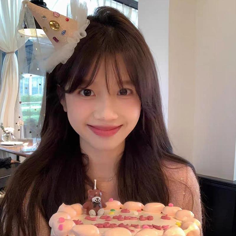 

Cute Bow Pompom Birthday Hat Hair Clips Sweet Girl Headwear Party Hair Accessories Kids Pography Props