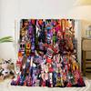 Fnaf Character Collage Blanket Flannel Blanket for bed, sofa, Camping, Hiking, Picnic Essentials, gift for family Fan gifts