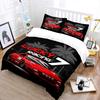 Red Racing Car With Palm Trees Bedding Set For Kids Luxury Gift 3Pcs Digital Print Comforter Set Soft Comfortable Breathable