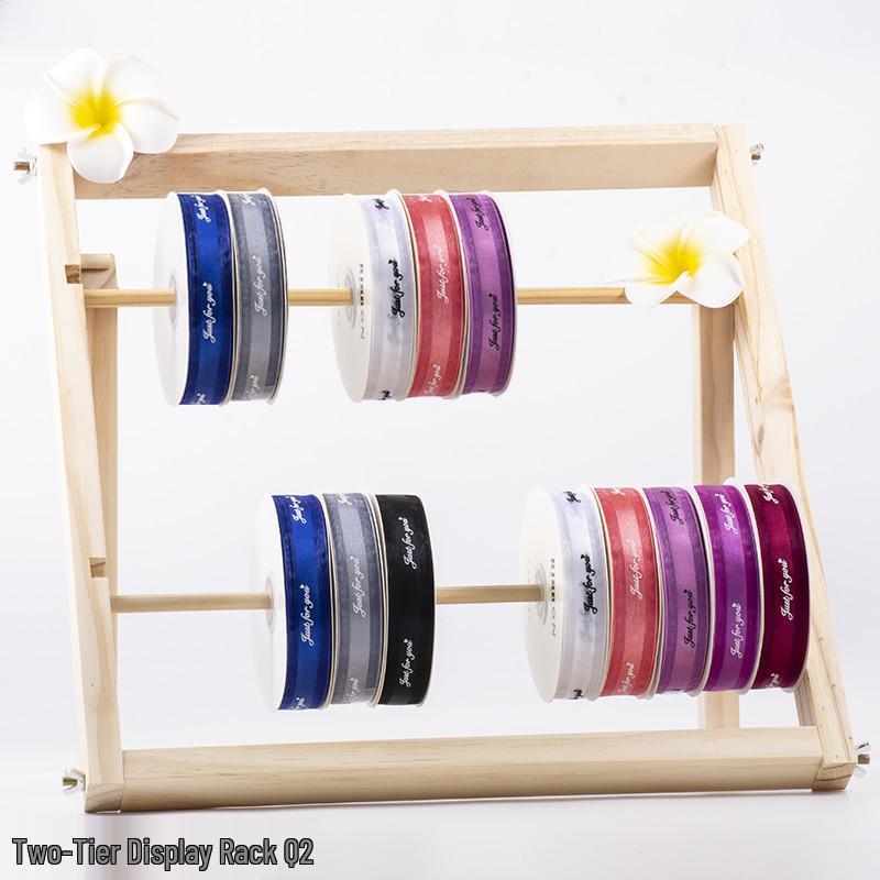 In-Stock Wooden Ribbon and Thread Storage Rack for Cake and Flower Shops