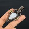 Moonstone 999 Copper Wire Wrapped Pendant, Handmade Gemstone Pendant, Gift For Mom Antique Jewelry