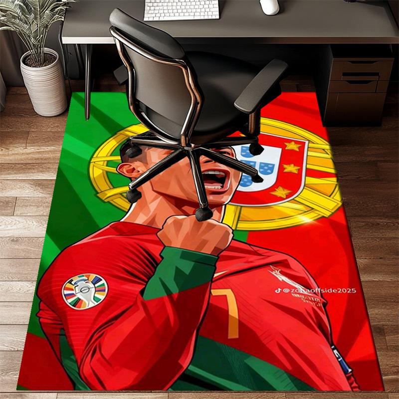 Cristiano Ronaldo Rug Game Carpet, Floor Mat for Bedroom Living Room Entryway Rug, Home Decor Idea Gift for Christmas Birthday