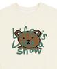 GRAVER [Unisex] Big Drawing Letter Bear Sweatshirt_Cream/Green Logo