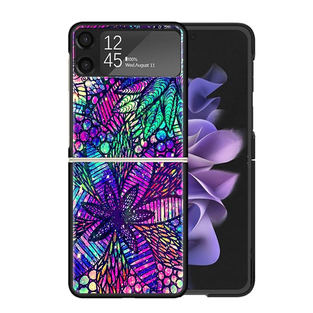 

Mandala Sunflower Mandala Clear Phone Case For Samsung Z Flip 7 6 5 4 3 Galaxy ZFlip7 ZFlip6 ZFlip5 ZFlip4 ZFlip3 5G Print Cover Samsung Z Flip 3