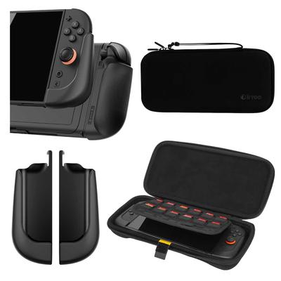 Custodia con Impugnatura Ergonomica IFYOO NexGrip per Switch 2 Set di Accessori Custodia da Trasporto per Switch 2 2 Controller Nero & - Joy-Con -