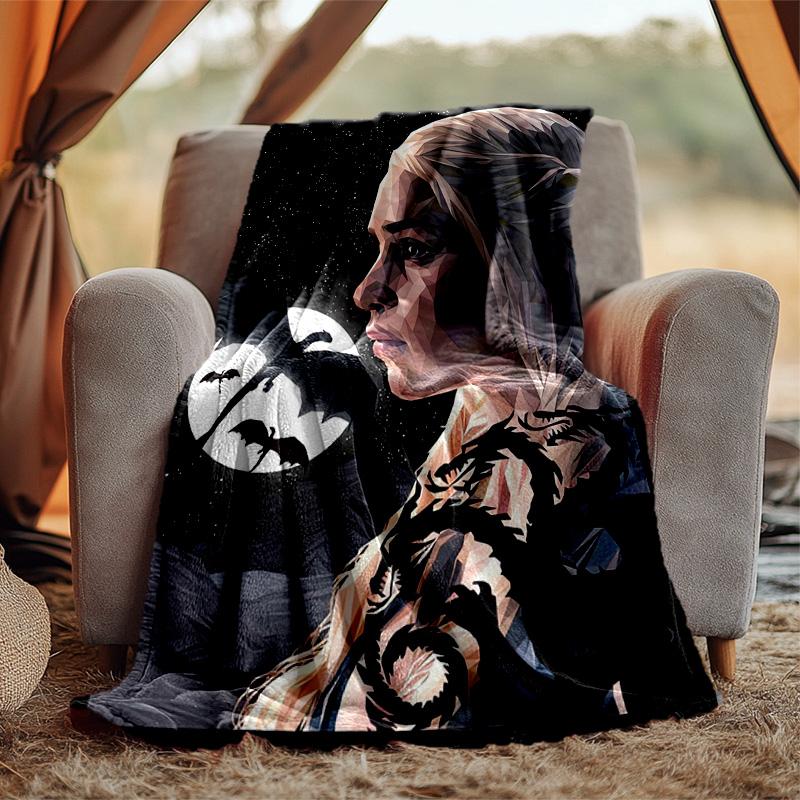 Game Thrones Flannel Blanket Soft Warm All-Season Throw, Design for Camping, Car Travel, Hiking Sofa, Bed, Office Perfect Gift for Parties