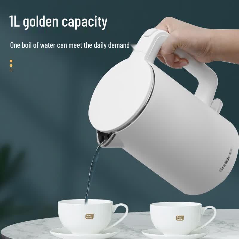 HWD 1L Double-Layer Anti-Scald Electric Kettle CN plug (adapter included)
