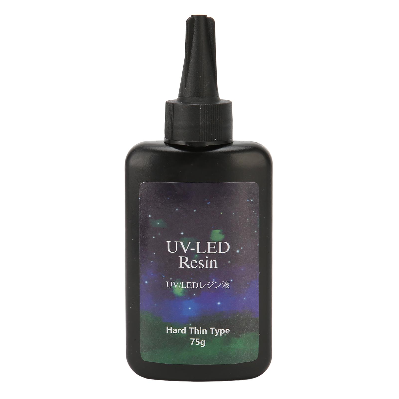 Прозрачная УФ-смола Быстросохнущая Без запаха Не желтеющая Широко используемая УФ-эпоксидная смола для изготовления ювелирных изделий своими руками 75g Watery Hard Type