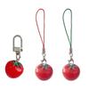 Mehrzweck-Charm Tomate mit grünen Blättern und Mädchenfiguren Schlüsselanhänger Modeaccessoire für trendige Frauen Damen