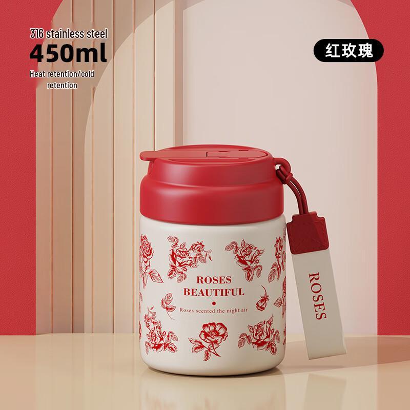 BEANBEANLOVE Mini 316 Stainless Steel Portable Straw Thermos