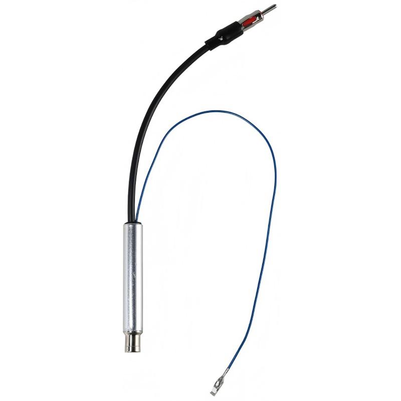 Conversion Cable Amplified Antenna,Car AM/FM ISO to DIN Male Signal Amplifier Radio Antenna Aerial for VW Old POLO/Jetta/Peugeot