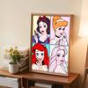 5D Diy Diamond Painting Four-square Grid Princess Full Drill Rhinestones Mosaic Embroidery Handmade Products Home Decor Gift