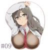 Anime Futaba Rio 3D Mouse Pad B_Bunny G_Girl S_Senpai Mousepad Silicone Titty Boobs Wrist Support MousePad Oppai Mouse Mat
