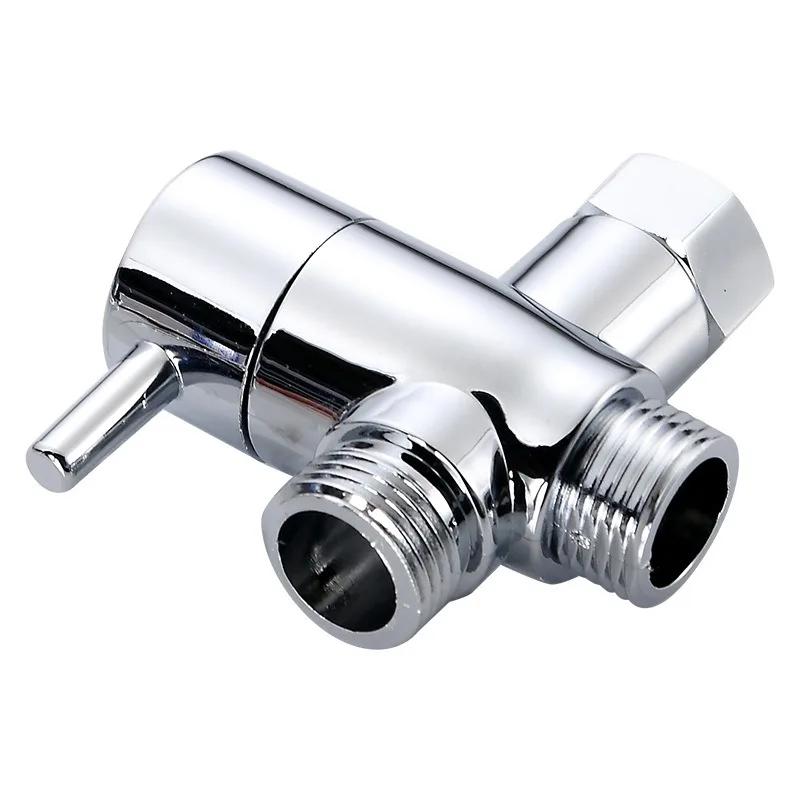 

Для переключателя душевой лейки Трехходовой клапан распределения воды G1/2 дюйма 3-ходовой АБС-пластик Переключающий клапан Т-образный адаптер Конвертер Хром Новый белый