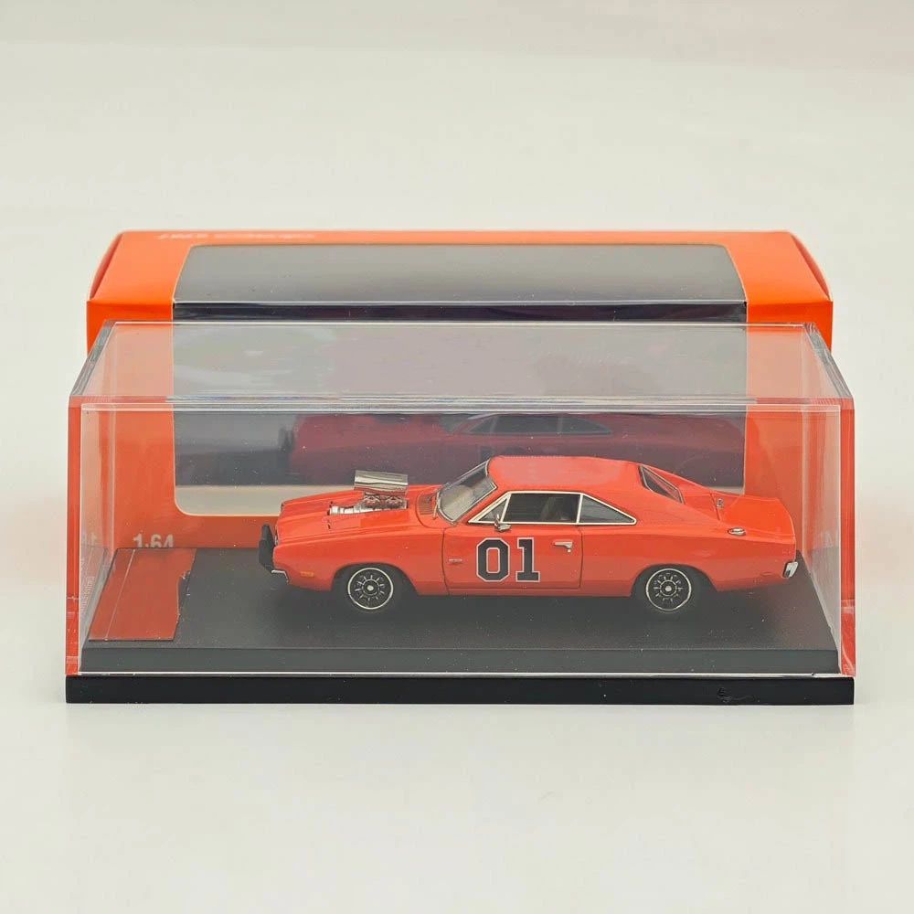 

Mini Forge 1/64 1969 Chargr R/T & General Lee Diecast Model Car Miniature Limited Collection Toy Vehicle Models