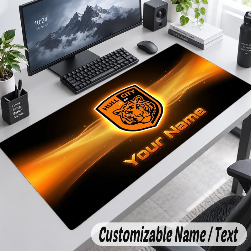 Custom Name Text Mouse Pad Hull City Personalized Desk Pad For Work And Gaming