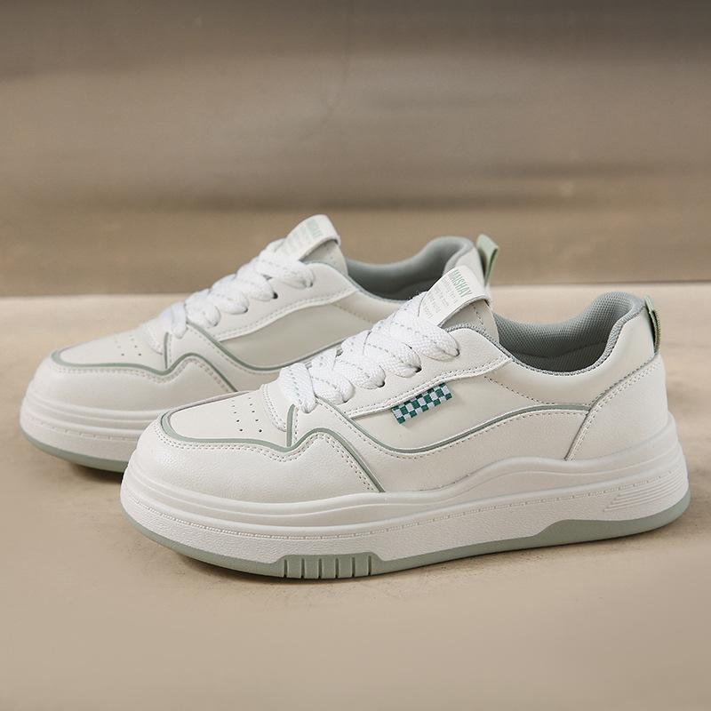 Skateboard Damen Frühling Neu Dicksohlige Koreanischer Stil Lässig Sportlich Allround Weiß Schuhe