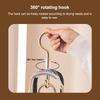360° Rotating Bag Hook Multifunctional Bag Scarves Hanger Wardrobe Coat Rack No Drilling Required Home Storage Hangers