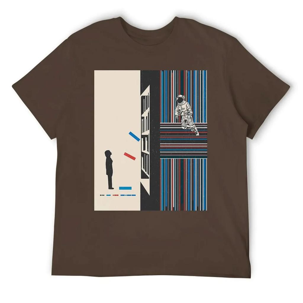 Motion Tees Hot Sale Nerd Leisure USA Size Interstellar Cooper Science Fiction Film Endurance Stay 14 Crewneck T-shirt harajuku