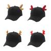 Baseball Caps with Deer Horn Casual Street Wear Baseball Hat for Teens Adult Unisex Outdoor Sport Headwear
