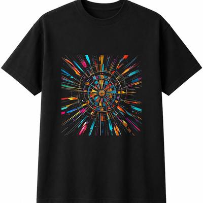 Colourful Darts Retro Mens Womens T-Shirt Classic Unisex Novelty Gift Tee Funny