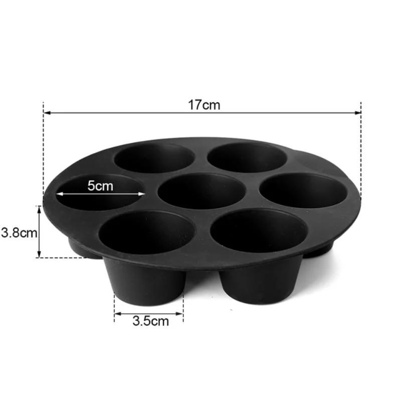 7/8'' Silicone Cake Cups Air Fryer Accessories Round Muffin Cup Mold Microwave Oven Baking Mold Baking Tray Cake Pan