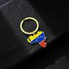 Venezuela Map Flag Charm Keychain Stainless steel Pendant Keyring Jewelry