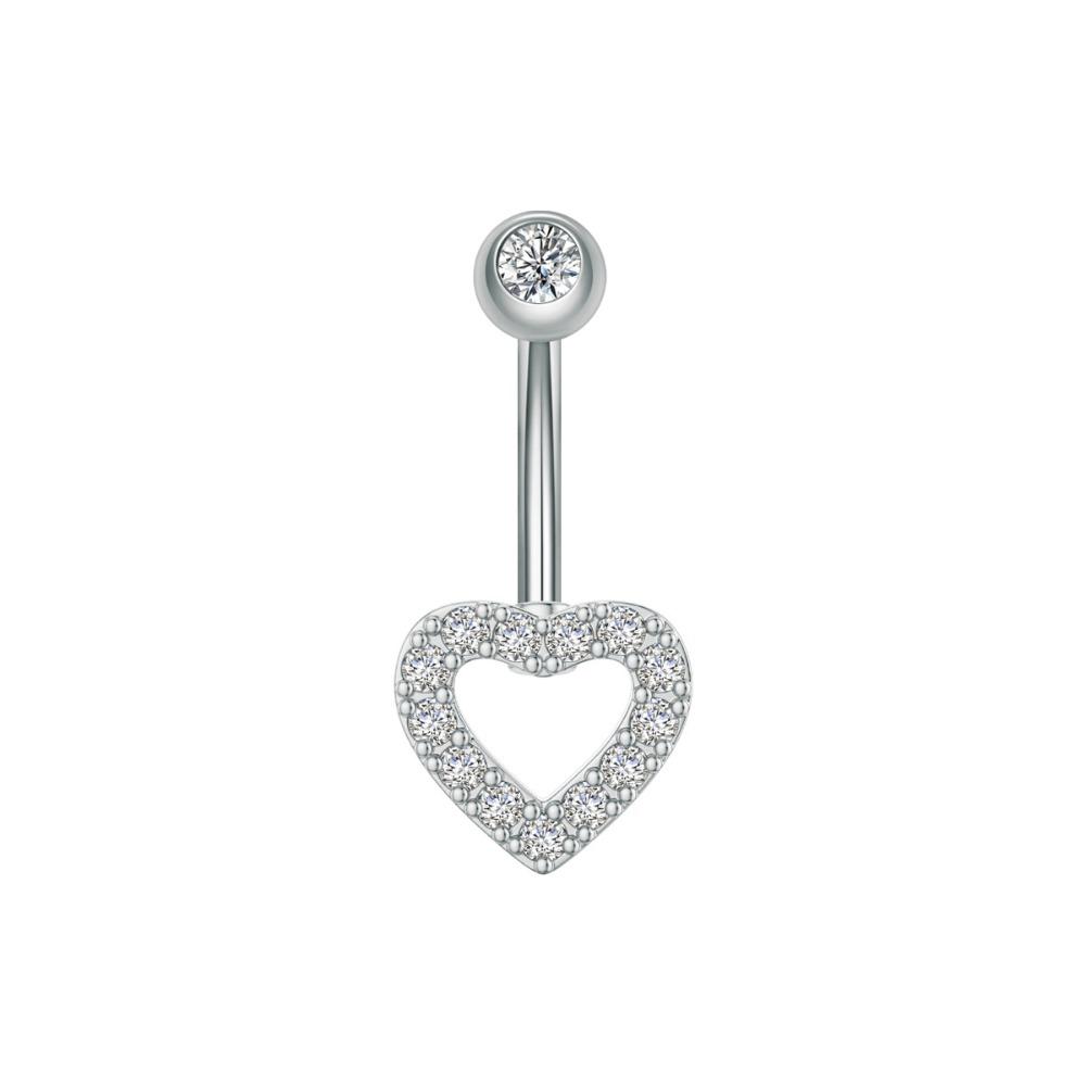 Elegant Gem Navel Piercing Copper Shiny Body Jewelry Crystal Ball Belly Button Rings  Accessories