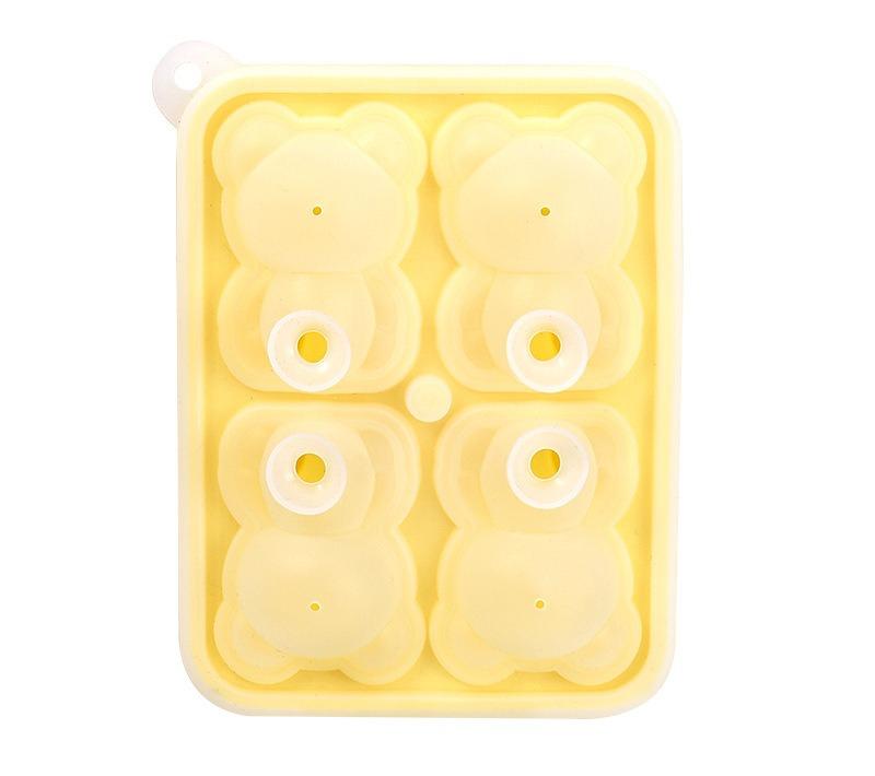 Bear Ice Pop Molds Cartoon Molds Silicone Homemade Frozen Baby Molds Maker Bpa Free Reusable Easy Unmold