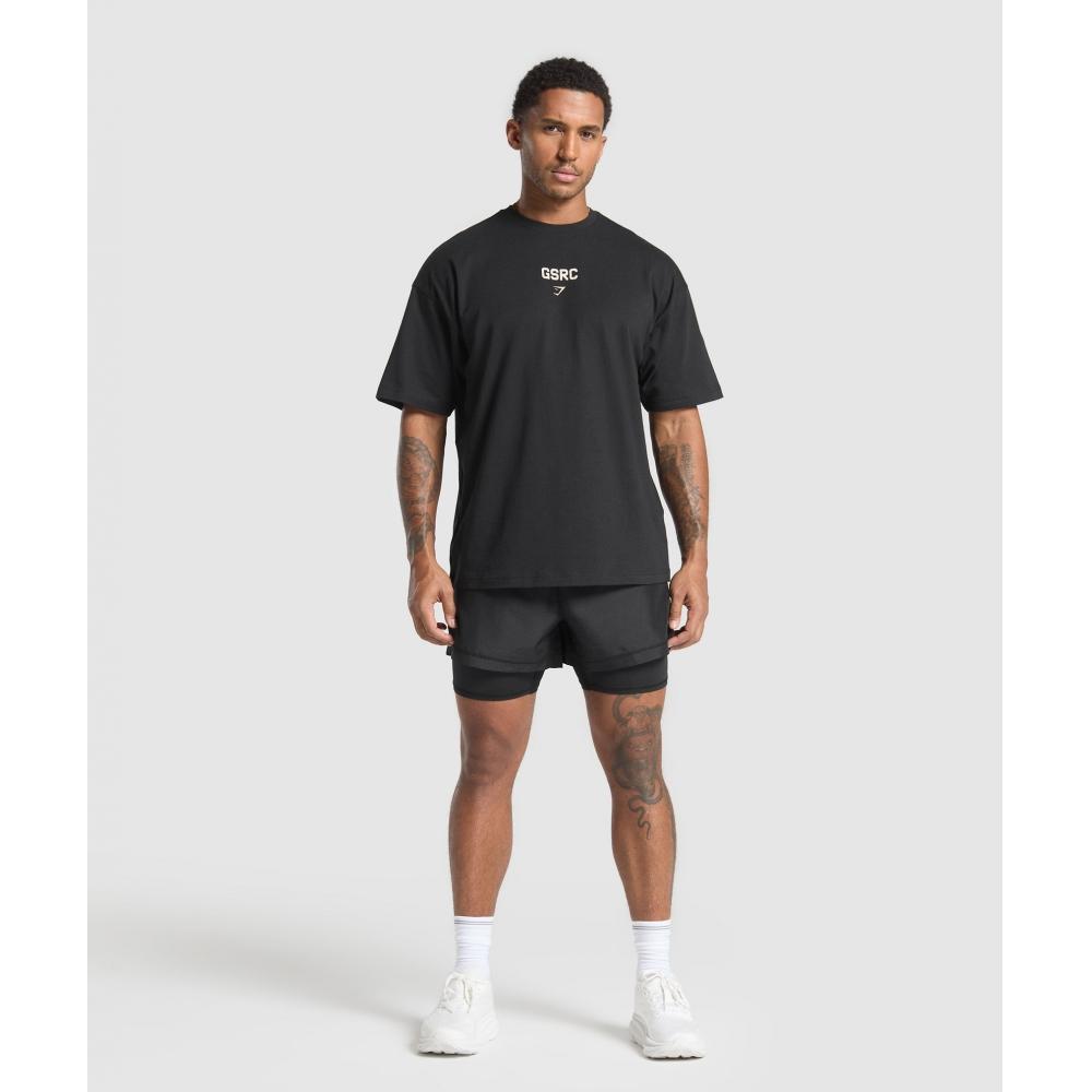 Gymshark Running Graphic T shirT Black A7a2k Bb2j