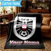 Custom Name ÖFB Football Blanket Flannel Blanket for Camping, Hiking, Garden Parties, Picnic Essentials,gift for family and friend