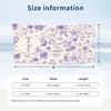 Purple Floral Art Theme Quick Dry Beach Towel Custom Name Text Print Large Sand Resistant Towel Beach Vacation