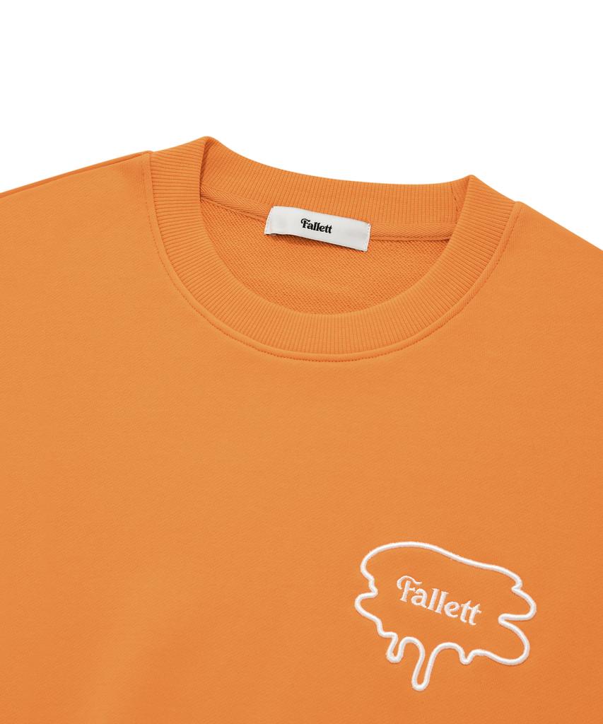 FALLETT Brush Logo Sweatshirt Orange