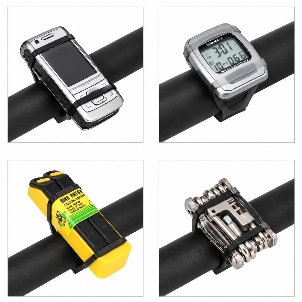 10PCS Multi-Functional Bike Band Silicone Bike Straps Flashlight Mounting