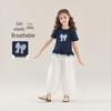 JELLYBABY Girls' French Bow Lace Short Sleeve T-Shirt