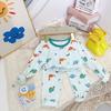 Kids Cotton Pajama Set Boys Girls Soft Sleepwear Long Sleeve Underwear Round Neck A Class Safety Homewear