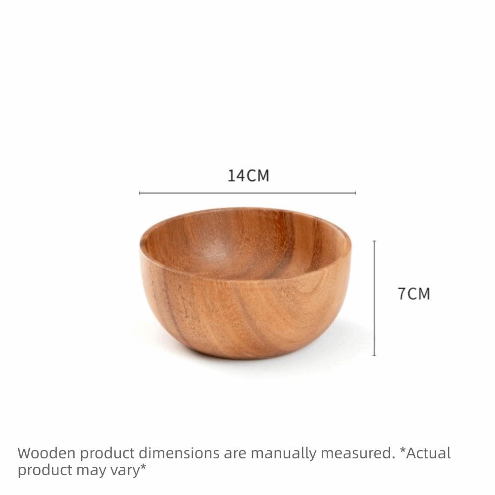 Ciotole di Legno Stile Giapponese Contenitori Rotondi per Cibo Nuove Ciotole per Insalata Articoli per la Cucina