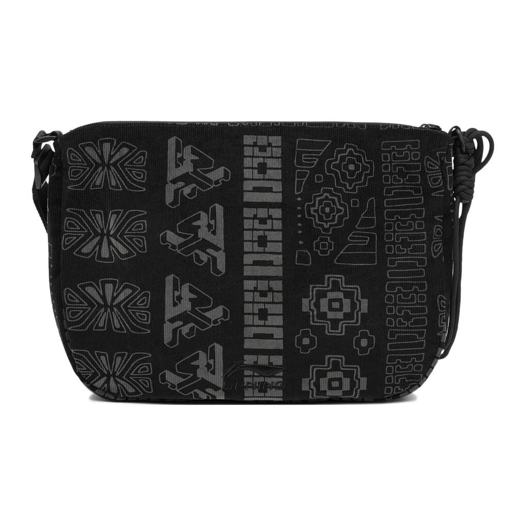 New LiNing Chinese Culture Series Cotton Shoulder Bag, Crossbody Bag Regular Unisex Black ABDT277-1