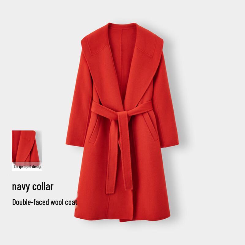 

FivePlus Women s Belted Double-faced Wool Coat S (155/80A)