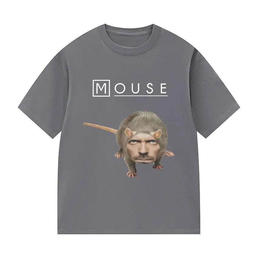 2026 HouseMouse MD Funny Graphic Tshirt Unisex Women Casual Oversized Short Sleeve T Shirt Fashion High Quality Tees Streetwear