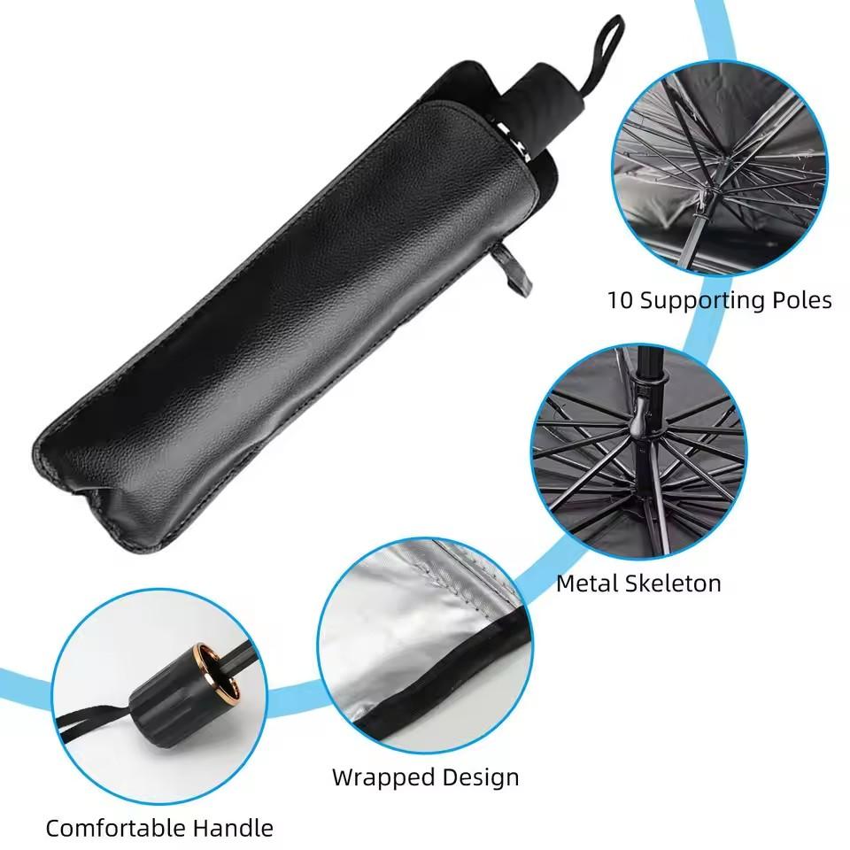 Foldable Portable Car Windshield Sunshade Umbrella Silver Coating UV Protection Heat Insulation Summer Auto Cooling Camping Acce