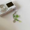 Grass Leaf Bead Pendant Phone Charm Hangings Rope Sweet Phone Chain Strap Bag Decoration Lanyard Keychain Accessory