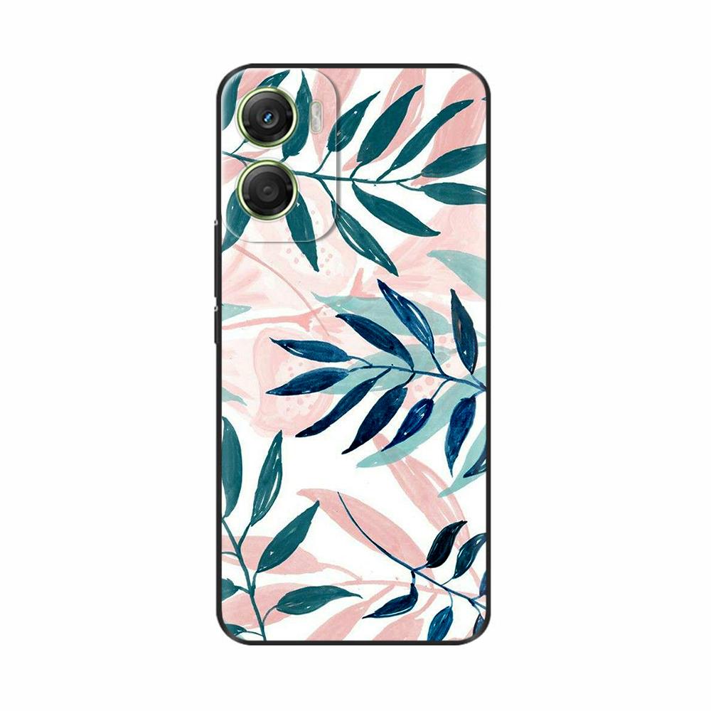 For Motorola Moto G06 4G Case Hot Flowers Painted Soft Black Silicone Phone Cases Bumper For Motorola Moto G06 4G Protect Cover