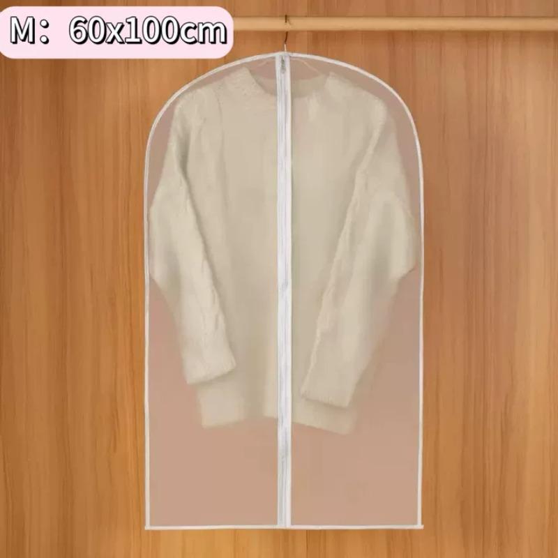 Clothes Dust Cover Transparent Thickened Washable Dust Bag PEVA Household Dust Cover Coat Suit Cover Hanging Clothes Bag